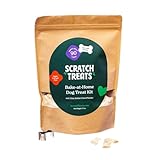 Scratch Treats Peanut Butter Bake-at-Home Vegan Dog Treat Kit, Makes up to 90 Dog Cookies, Made in The USA, 12oz