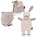 Glanzstück Berlin® Kids Collection: Schmusetuch, Schnuffeltuch Lätzchen Geschenk Set Baby, Jungs und Mädchen, 100% Baumwoll-Musselin-Stoff (grau)