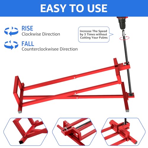 Image of Lawn Mower Lift Jack - Red