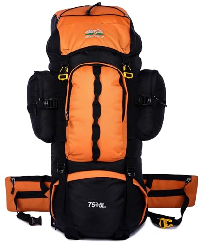 Image of hiker's way 75+5 Ltrs Rucksack bags Rucksacks for men Trekking bags for men backpacks Travelling Bag For men and women with waterproof compartment with rain cover