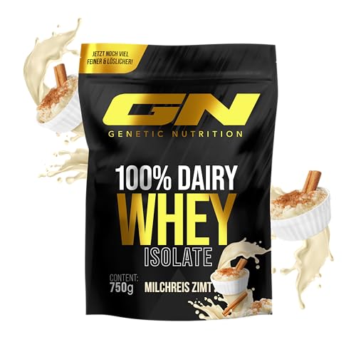 Whey Protein Isolate – Milchreis und Zimt – Laktosefrei, CFM-Filtriert – Für Muskelaufbau & Regeneration – 750g