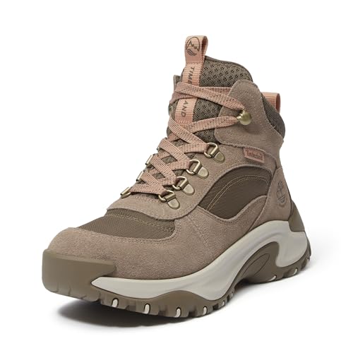 Timberland Women's Mt. Maddsen Peak Mid Lace-Up Waterproof Hiking Boot, Taupe Suede, 6 Medium