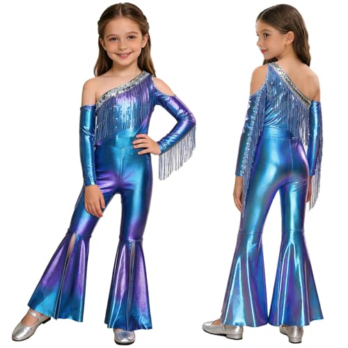 Disfraz completo para niña Sywiyi con mono metálico miniatura 5