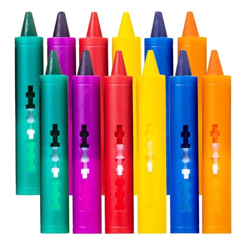 Paquete De 12 Crayones De Baño Para Niños, Crayones De Empujar Y Tirar, Crayones Multicolores, Lápices De Dibujo, Juguetes De Baño Para Niños, Accesorios De Graffiti Para Baño