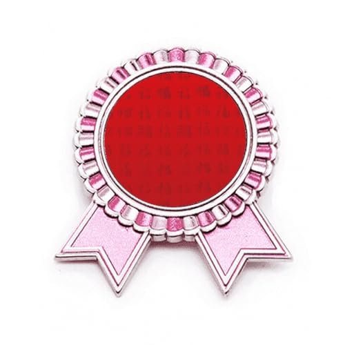 Broche rouge de Chine rose patriotique en métal taille M pour veste