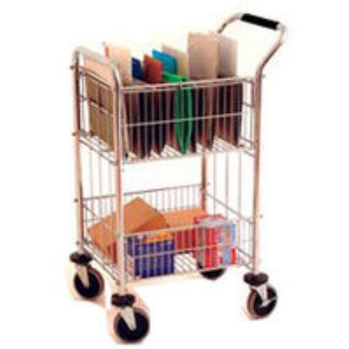 VFM MAIL ROOM TROLLEY TWO CHROME 320537