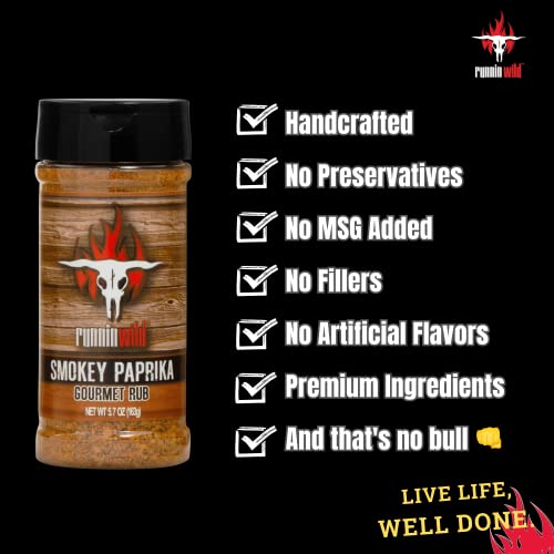 Image of Smokey Paprika Seasoning | Smoked Paprika balanced out with brown sugar, spices, and a hint of natural smoke flavor | Runnin' Wild Foods, 5.7 ounces