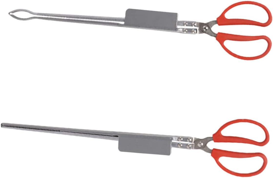 2Pcs Anti-Slip Stainless Steel Clamp Eel Grip Convenient Loach Tongs for Seafood Cooking Kitchen Accessory for Lobster and Mudfish