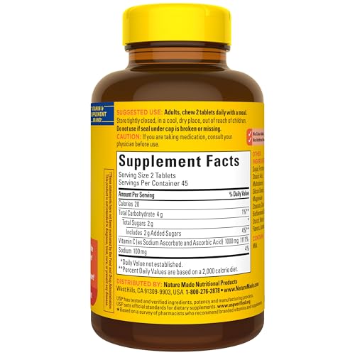 Nature Made Chewable Vitamin C 1000 mg per Serving, 90 Tablets - image 9