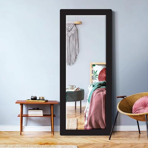 Creative Arts n Frames 15x39 inch Long Wall Hanging Mount HD Mirror Home Hotel Living Room Bedroom Bathroom Home Office Decor Items (Classic Black Col