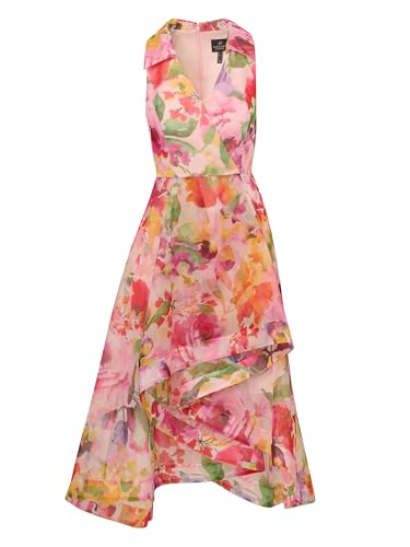 Image of Adrianna Papell Printed High-Low Dress