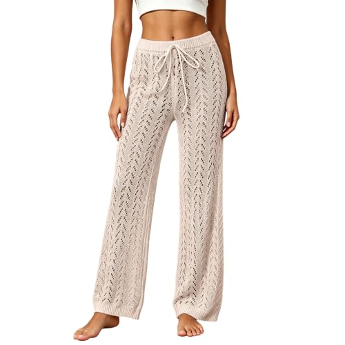 Pantalon de plage respirant taille haute pour camoufler les complexes avec style