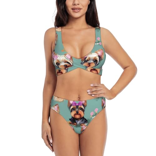 Maillot de bain gainant floral Yorkie pour vos journées farniente et spa cet été