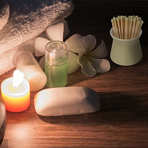 Haillai 2 Pack Match Holder With 6 Pcs Strikers, Handmade Ceramic Match Box For All Matches, Cute Home Decor Match Jar With Striker For Candle, Fireplace, Parlor. Off White - (Sold Without Matches) #TOP3