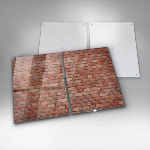 Planche à découper induction protection plaque cuisson 2x40x52cm matériau résistant briques