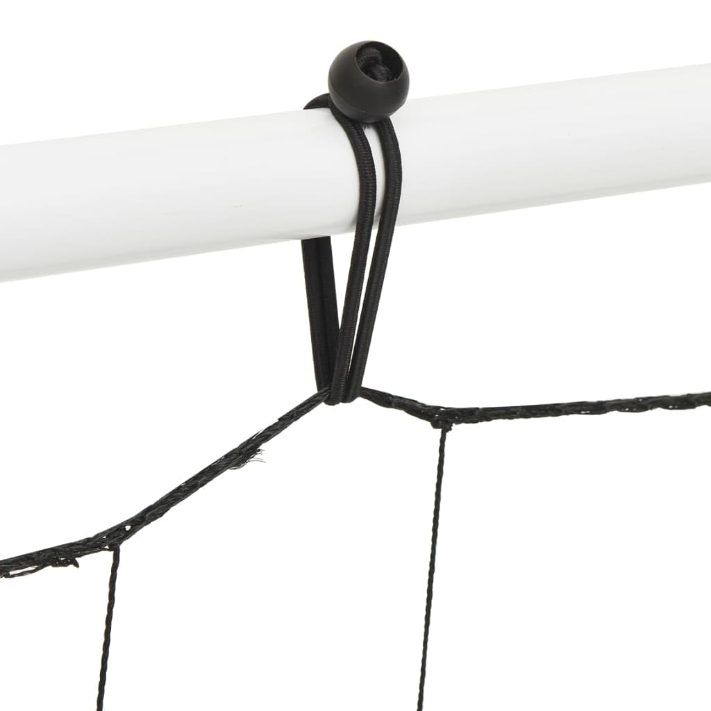 Rebounder piłka nożna, 184 x 61 x 123 cm, bramka do treningu odbicia, stalowa rama, stabilna siatka do piłki nożnej do ogrodu i treningu