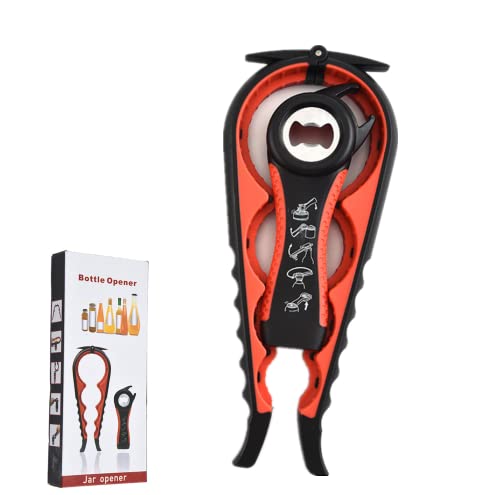 Flaschenöffner Sets, 2 Stück Multifunktions-Öffner 5-in-1 Flaschenöffner und 4-in-1 Glasöffner Multiflaschenöffner für schwache Hände, Frauen, Senioren, Arthritis oder ältere Menschen Multi Opener Kit Cover