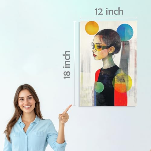 Image of SiddArtify Modern Portrait Wall Art Prints Set - Fashion Illustration Poster Decor for Living Room Bedroom Office - 12x18 inch Sticker Pack of 6