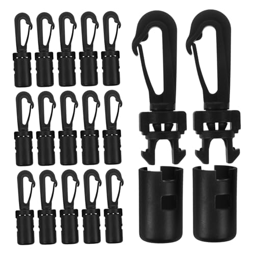 balacoo Kayak Mooring Hook Boat Dock 20pcs Elastic Rope Hooks for Camping Hiking