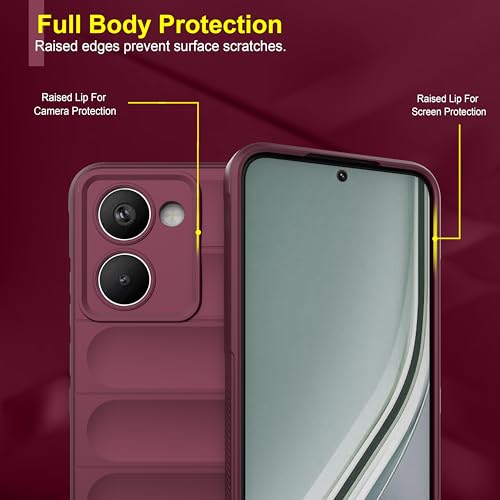 Image of amazon basics Back Case Cover for Realme P3 Ultra 5G | Compatible for Realme P3 Ultra 5G Back Cover | Liquid Silicon Magic Case with Camera Protection | Plum