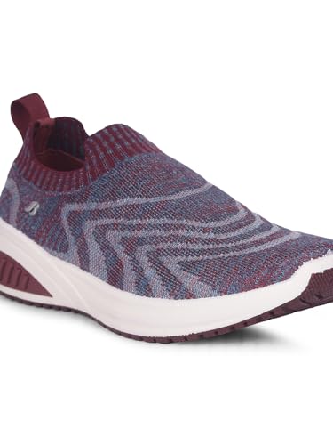 Image of Bata 5895 Fiona Maroon Slipon Shoes for Women | Perfect for Walking,Running, Gym | All Day Comfort | Walking | Lightweight.