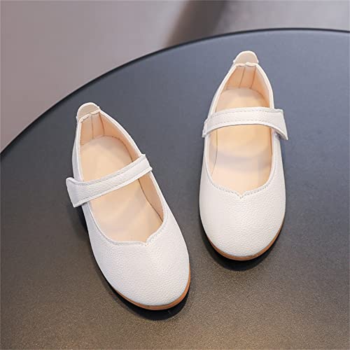Girls Wedge Shoes Size 12 Cute Girls Casual Shoes Round Toe Solid Color White Flat Bottom Lightweight Comfortable4