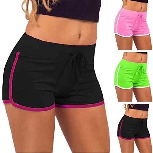 Pantalones cortos deportivos para mujer, pantalones cortos para correr, talla grande, pantalones cortos para mujer, talla 12, pantalones cortos de pierna ancha, pantalones cortos casuales para verano