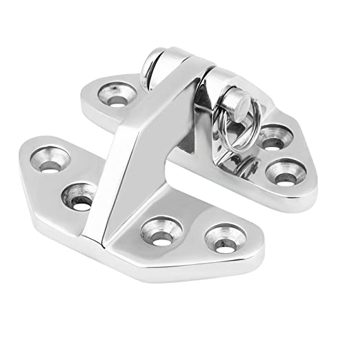AMAKO Stainless Steel Hinges, Universal Heavy Duty Marine Grade Hatch Long Hinge with Removable Pin Ship RV Accessories Yacht Hardware, for Boat Yacht ect