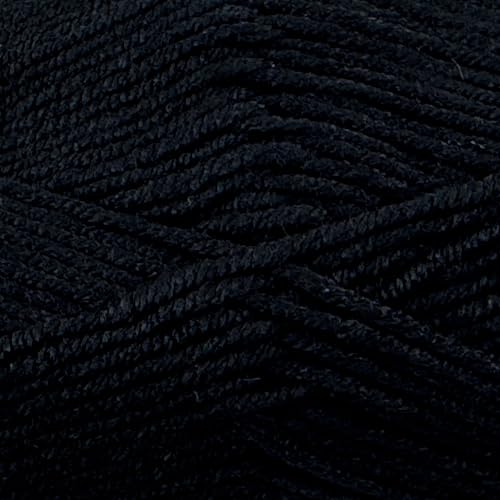 Image of Cloud Touch Baby - DK Weight Soft Anti-Pilling Yarn for Baby Clothes, Blankets & Amigurumi Crochet & Knitting, 90% Acrylic 10% Viscose derived from Bamboo, 3.53 Oz / 262 Yards (Black, 1 Pack)