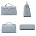 Rejolly Crossbody Bag for Women Small Pouch Top-Handle Leather Bag Designer Shoulder Handbag Quiet Luxury Trendy Purse Ostrich Light Blue