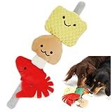 【LIFELIKE公式】BBQトイ バーベキュー 犬 おもちゃ ペットトイ 音が鳴る 遊ぶ 一緒に遊ぶ ストレス解消 ビーフ シュリンプ 知育 おやつポケット付き ライフライク (シュリンプ)