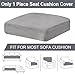 BT.WA Couch Cushion Cover Velvet 1 Piece Seat Cushion Cover Stretch Armchair Cover Separate Sectional Sofa Slipcovers Furniture Protector (1-Seater or Sofa Backrest, Light Grey)
