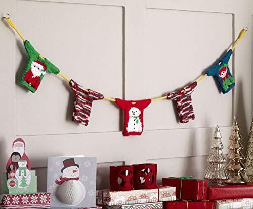 King Cole Christmas Knits Book 4 - Baubles Tea Cosy Cushion Stocking Garland & Shelf Sitters