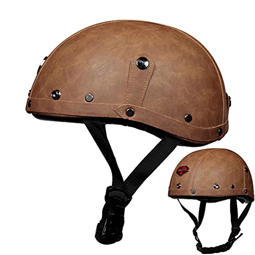 Retro Motorcycle Half Helmet, Adult German Style Half Shell Helmet Dot Approved, Suitable For Scooter Unisex Atv Moped Helmet For Men Women Urban Motorbike Street Helmet, Skull Cap #TOP7