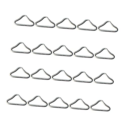 GOOHOCHY 40pcs Trampoline Triangle Ring Buckles Galvanized Bungee Bed Parts for Enhanced Bounce Durable Weather Resistant for Jump Bed Replacement