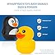 reer MyHappyBath Toys Badetiere Ente & Pinguin | Badespielzeug für Babys und Kinder ab 6 Monaten | Spritztiere | Spaßiges Badewannenspielzeug