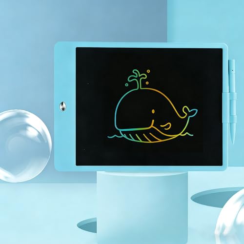 Tableta LCD electrónica de escritura y dibujo de 10 pulgadas, pizarra reutilizable para cuidado visual con función de borrado de un solo clic, ideal para tomar notas y escribir, regalo perfecto para cumpleaños y festividades (azul) miniatura 4