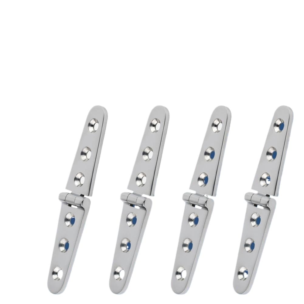 Ywbeqqywq Onecolor Stainless Steel 316 Door Strap Hinge With 6 Holes Mirror Polish Marine Boat Hardware Casting Hinge 30X152mm