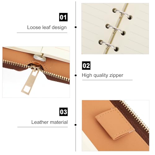 Carnet de notes A5 marron pour un usage quotidien elegant au bureau - 3