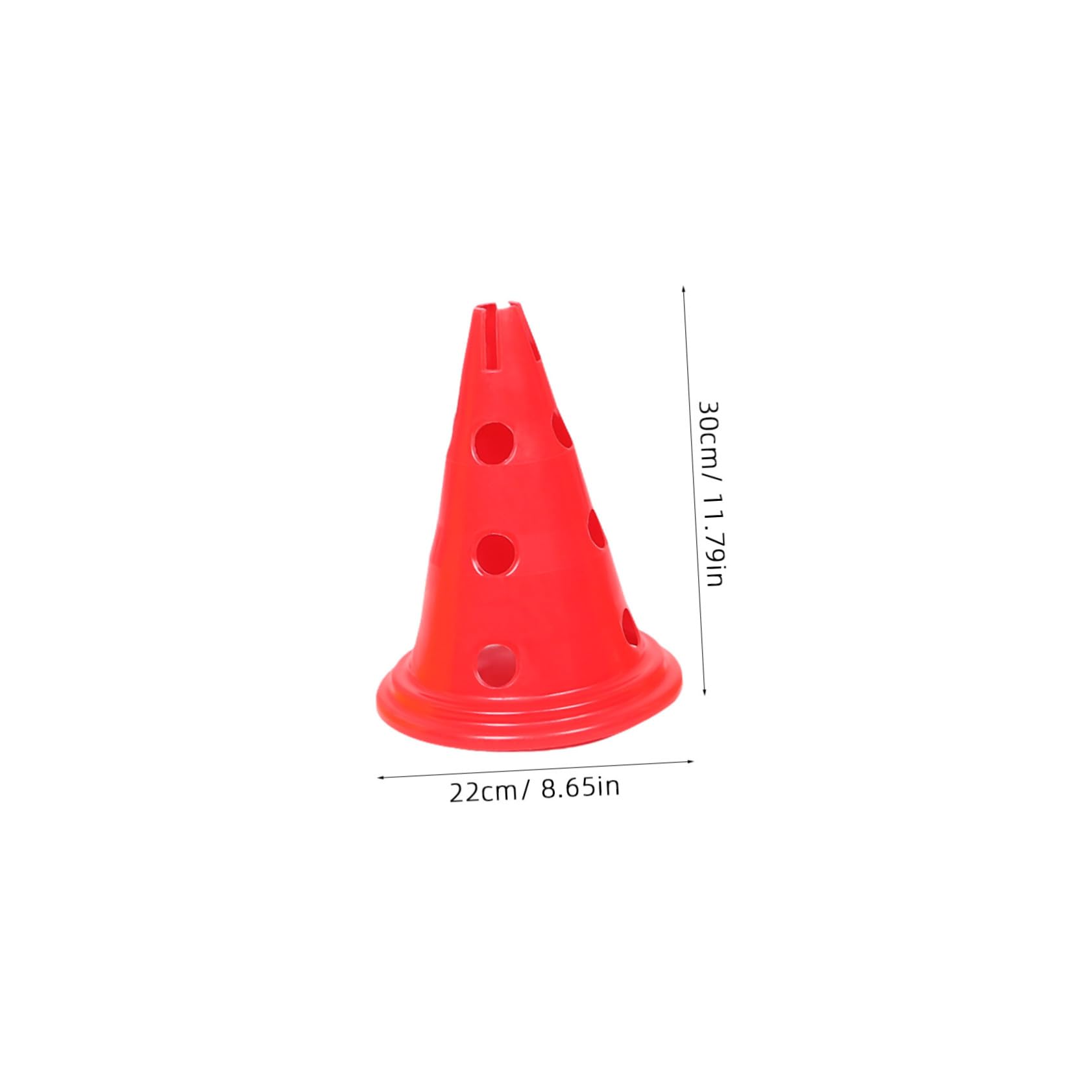 Conos De Entrenamiento Deportivos De Plástico 30 Cm Redondos Agujero, 5 Piezas, Color Naranja, Conos De Agilidad para Fútbol, Baloncesto y Ejercicios Al Aire Libre