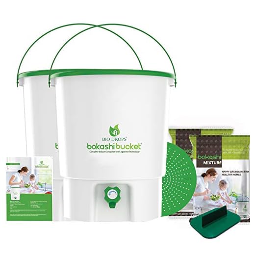 BIO DROPS BOKASHI BUCKET INDOOR COMPOSTER , NO FOUL SMELL, NO WORMS,NO FLIES, Easy, Smell-free, For Converting All Kinds of Kitchen Food Waste into Manure 30 Liters x 2COMBO PACK (White and Blue)ADVANCED JAPANESE TECHNOLOGY Compost Bins For Home Gardening