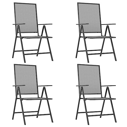 Salon de jardin gain de place avec chaises pliantes anti-rouille