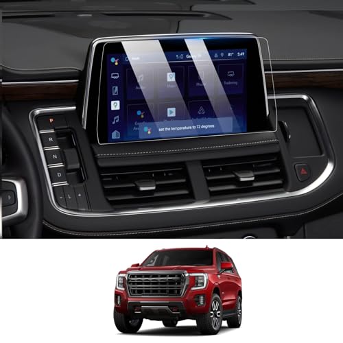 Moonlinks Tempered Glass Screen Protector Compatible with 2021-2024 Chevy Tahoe Suburban/GMC Yukon,High Definition 9H Hardness Anti-Fingerprint Protective Foil for 10.2" Navigation Display Touchscreen
