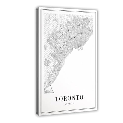 HzjaniosZ Greater Toronto Area Map Poster Poster Wall Art Decor Print Picture Paintings for Living...