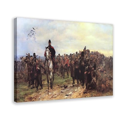 The Return From Inkerman toile Elizabeth Thompson décoration murale bureau salon cadre 61 cm