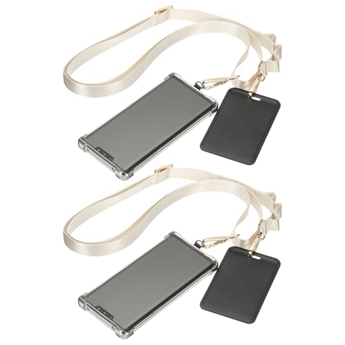 Porte-mains libres sécurisé pour smartphone avec cordon blanc en polyester résistant