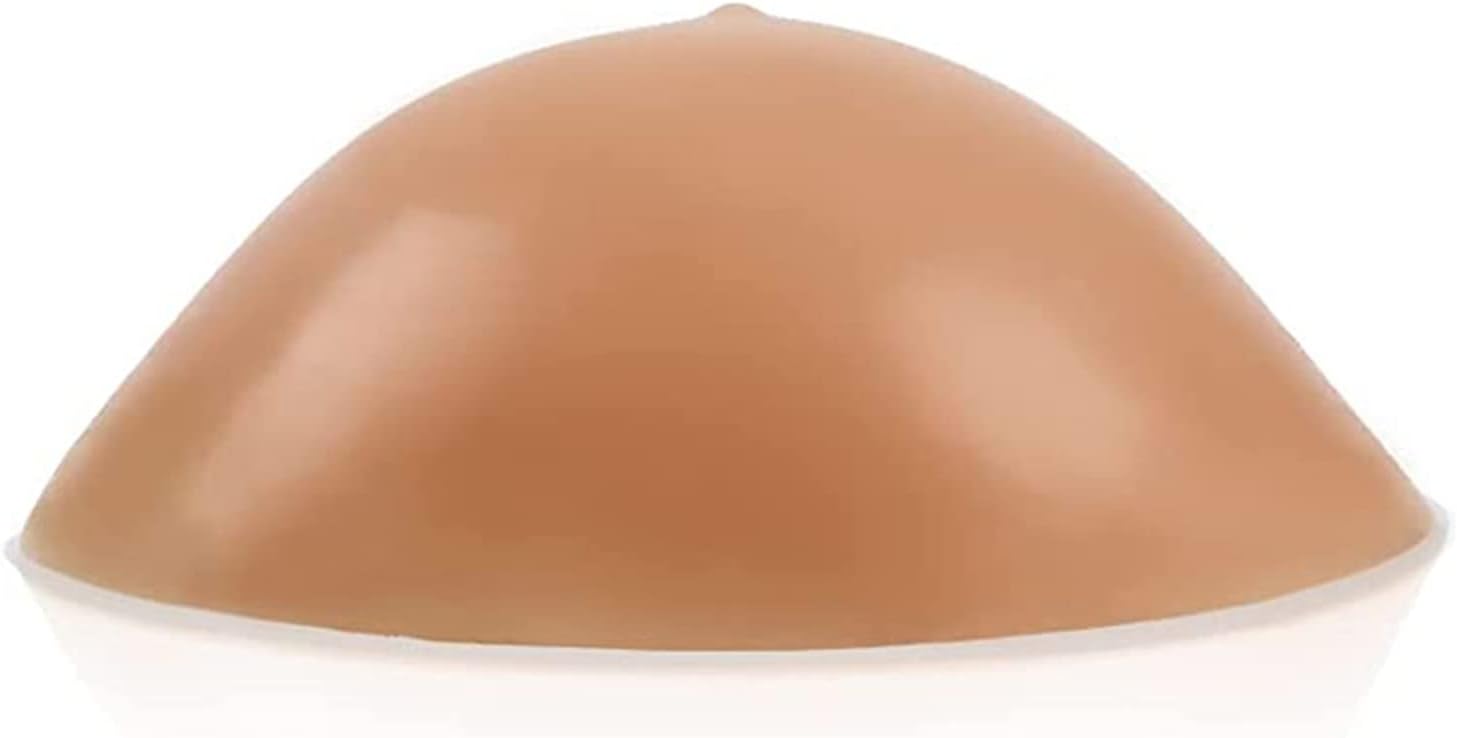 Silicone Breast Forms Self-Adhesive Concave Triangle Shape Bra Pad Enhancer Inserts Fake Boobs for Mastectomy Prosthesis Crossdresser(300g/Piece, Suntan)