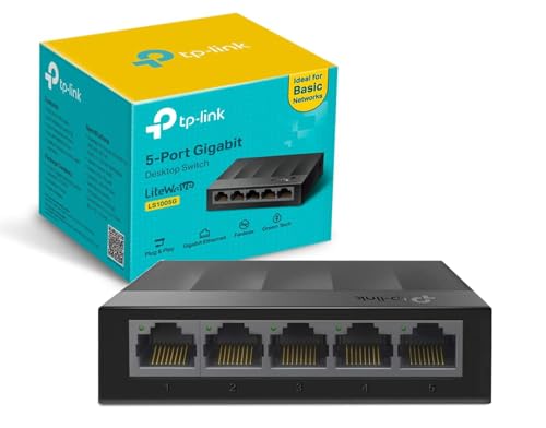 Desktop Switch TP-Link LS1005G, Litewave, 5 Portas, Gigabit