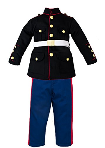 Trooper Clothing Boy's 3 Pc Marine Corp Dress Multi-color Uniform Set Medium (10-12)