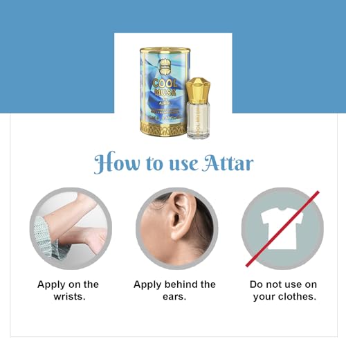 Ajmal COOL MUSK Attar | Floral & Citrus Fragrance | Unisex Non-Alcoholic | Long Lasting Attar Men & Women - 5 ML